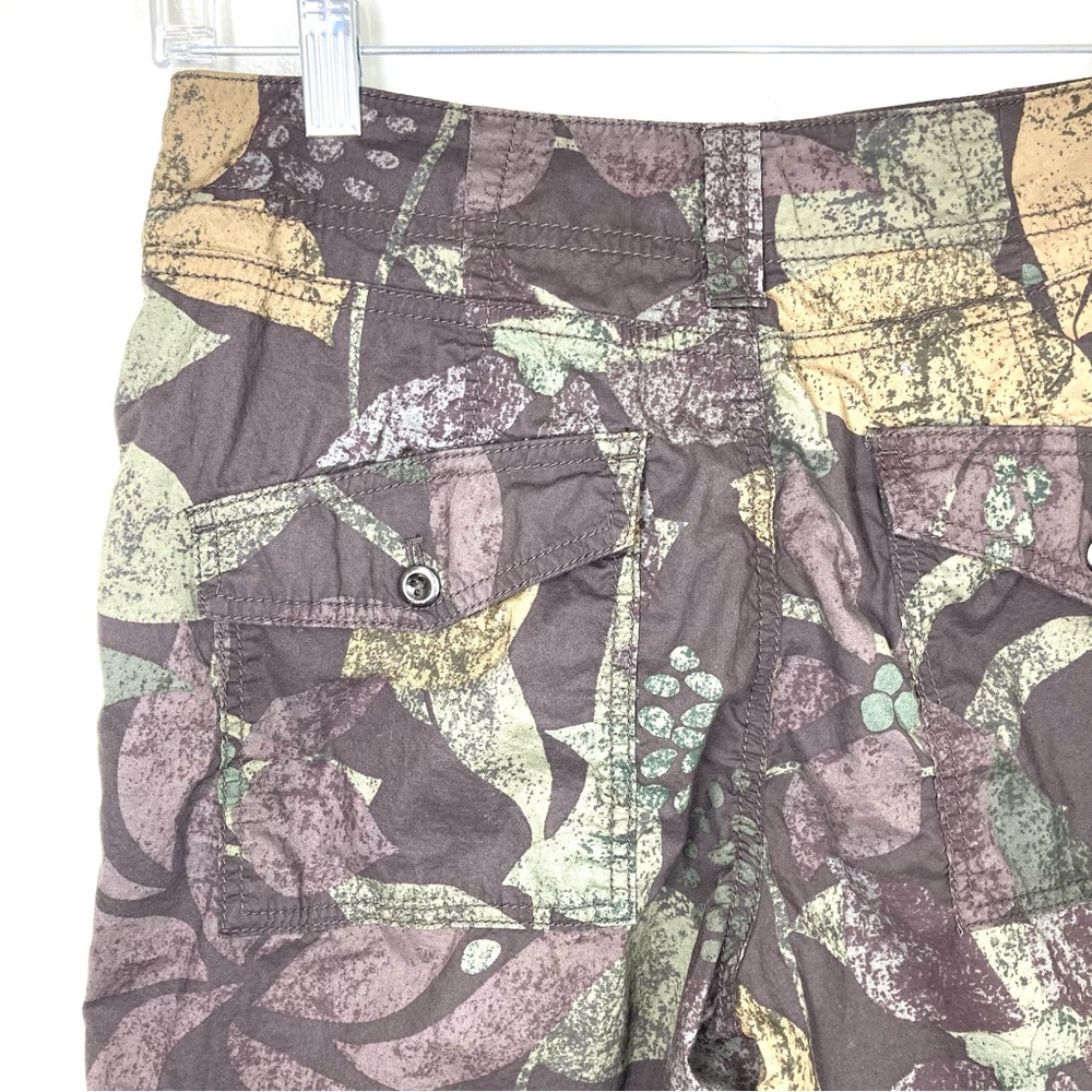 Anthropologie Floral Cargo Shorts Ripley Moss Cut Off 27 Cotton - Picture 9 of 13